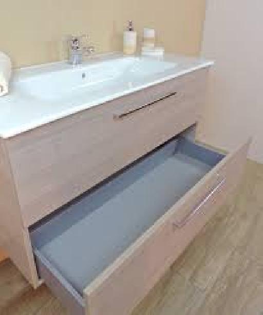 Odesign Dune meuble 100 cm 2 tiroirs couleur sable - Odesign